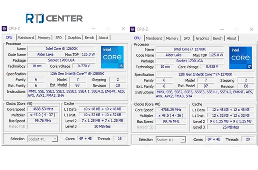 مقایسه 12700K و 12600K