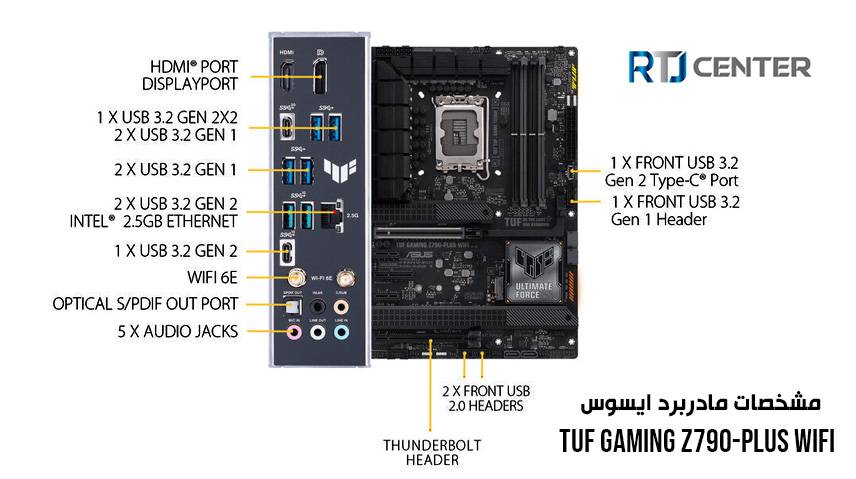 مشخصات مادربرد ایسوس TUF GAMING Z790-PLUS WIFI