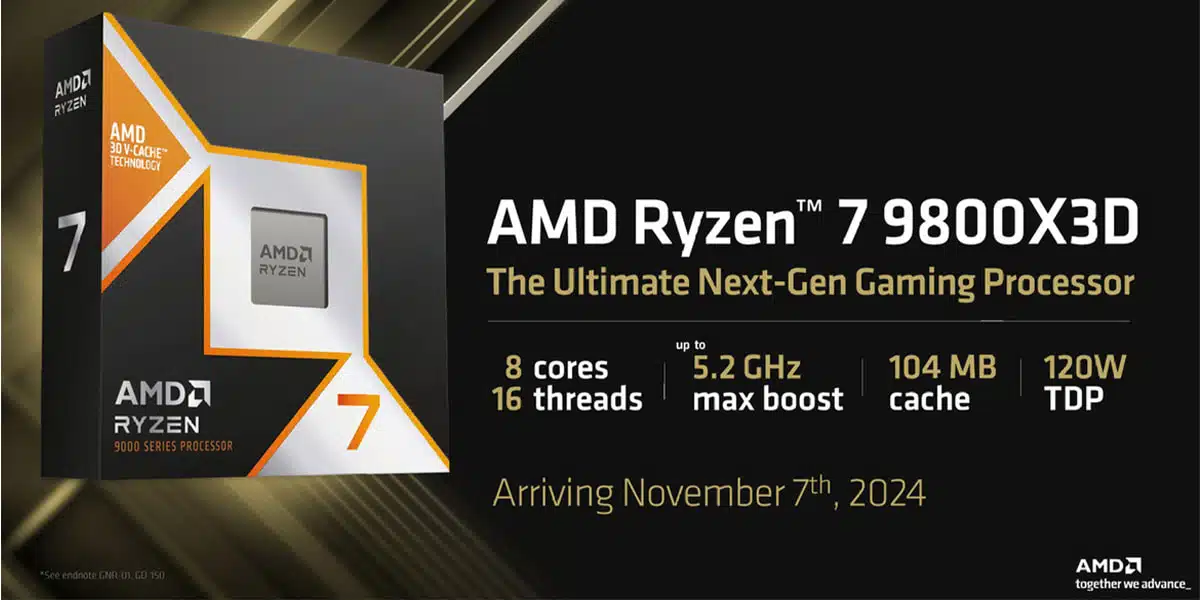 مشخصاتAMD Ryzen 7 9800X3D