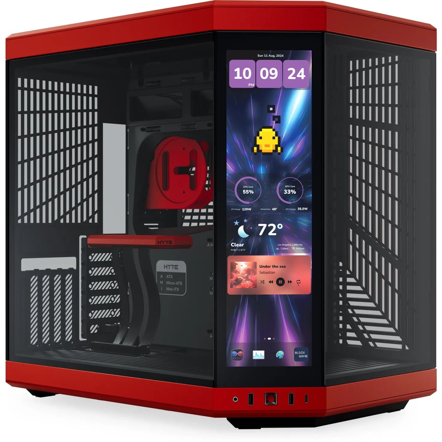 خرید کیس کامپیوتر HYTE Y70 Touch Infinite Black Cherry